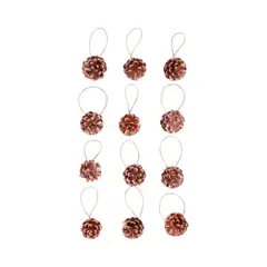 CASA JOVEN - Set x 12 Piñas Naturales Rose Gold Colgantes