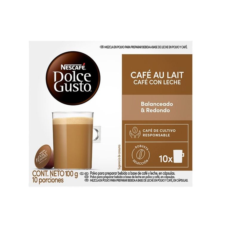 Cápsulas de Café Dolce Gusto con Leche Caja 10 Und