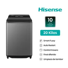HISENSE - Lavadora Carga Superior Inox 20 Kg