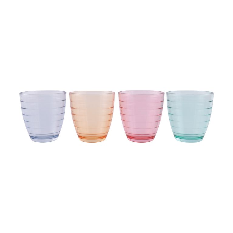 Set Vasos Básico Colores 4 Piezas