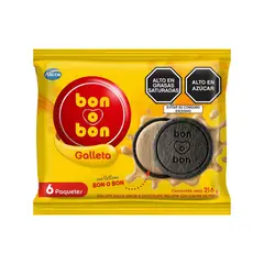 ARCOR - Galleta Arcor Bon o Bon Chocolate Rellena Maní Empaque 216 g