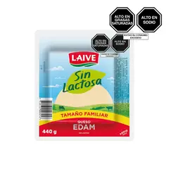LAIVE - Queso Edam Laive Sin Lactosa en Tajadas Empaque 440 g