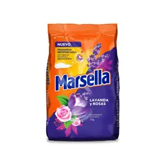 MARSELLA - Detergente en Polvo Marsella Lavanda y Rosas Bolsa 2 Kg