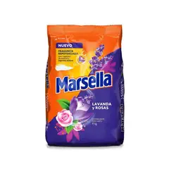 MARSELLA - Detergente en Polvo Marsella Lavanda y Rosas Bolsa 8 Kg