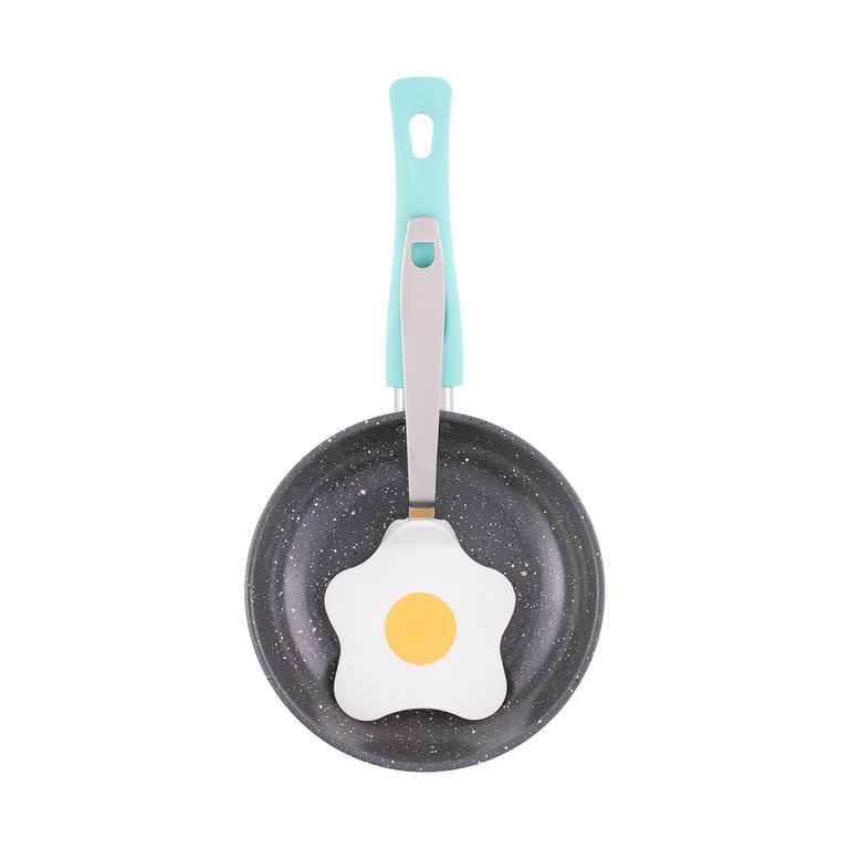 Sartén Mini Para Huevo 14Cm + Espátula 2 Und