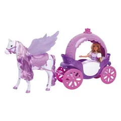 KIDS N PLAY - Pegazo Carruaje Muñeca Morado