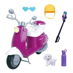 KIDS N PLAY - Scooter Muñeca Fashion con Accesorios