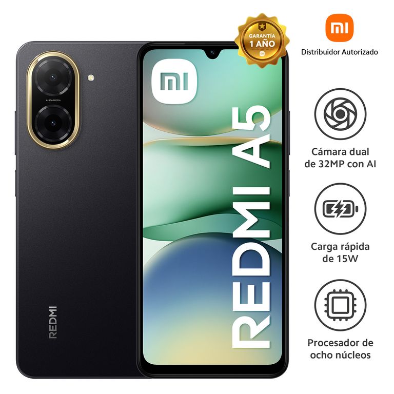 Smartphone Redmi A5 Midnight Black 3Gb  64Gb