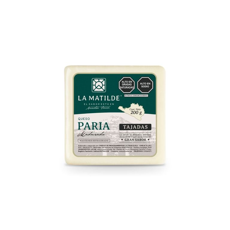 Queso Paria La Matilde Tajado Empaque 200 g