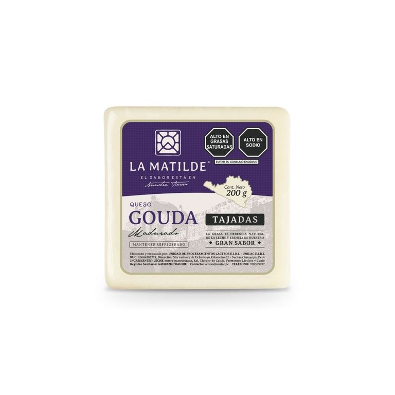 Queso Gouda La Matilde Tajado Empaque 200 g