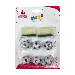 OLEGO - Vela De Cumpleaños Olego Fútbol 8 Unidades