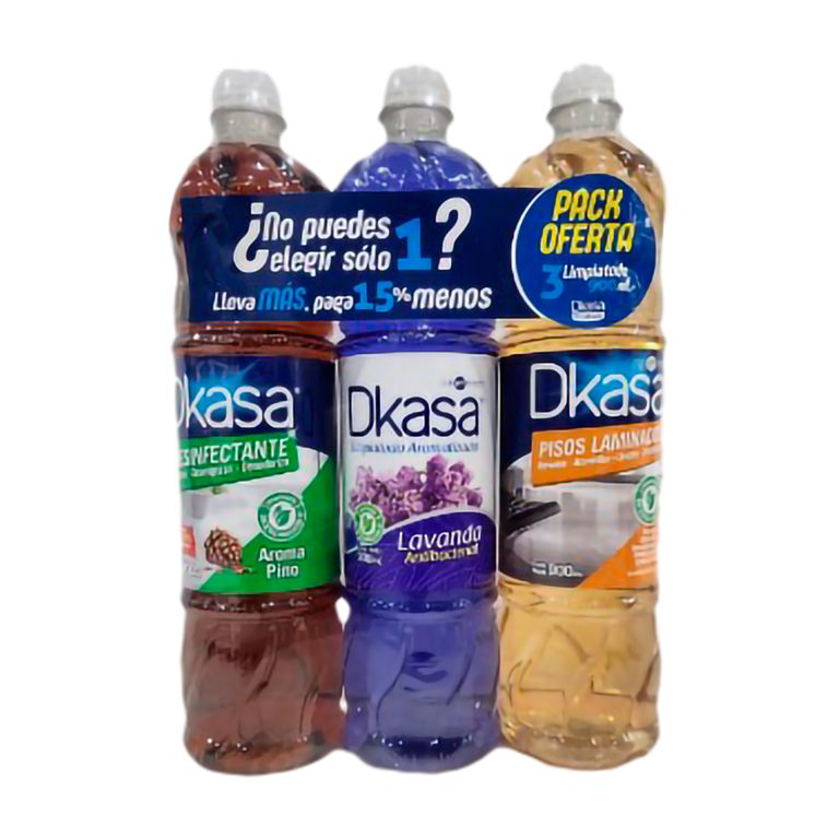 Limpiador Desinfectante Dkasa Pack 3 Botellas 900 mL