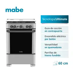 MABE - Cocina de Piso a Gas 60 cm Silver Mabe CMP6010FG1