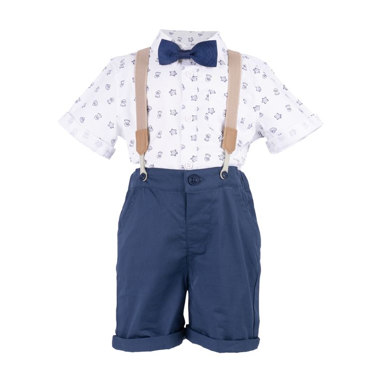 Conjunto Short Tirantes Bebé Niño