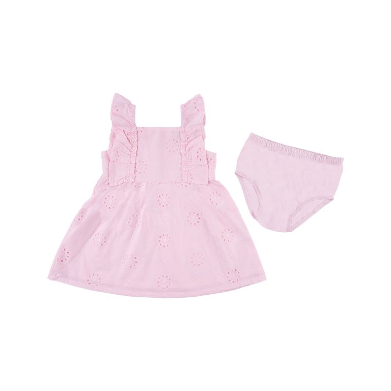 Vestido Rayas Boton Bebé Niña