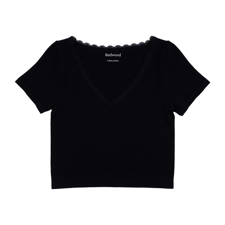 Polo Seamless Encaje Mujer Redwood