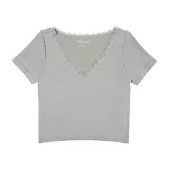 REDWOOD - Polo Seamless Encaje Mujer Redwood