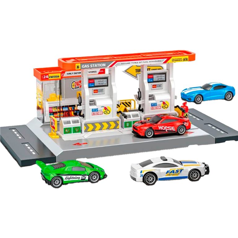 Estación de Gasolina 4 Vehículos