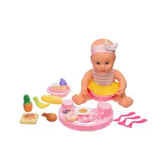 DELUXE - Muñeca 34 cm con Play Set de Comida