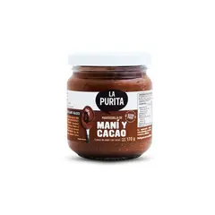 LA PURITA - Mantequilla de Maní y Cacao La Purita Envase 170 g
