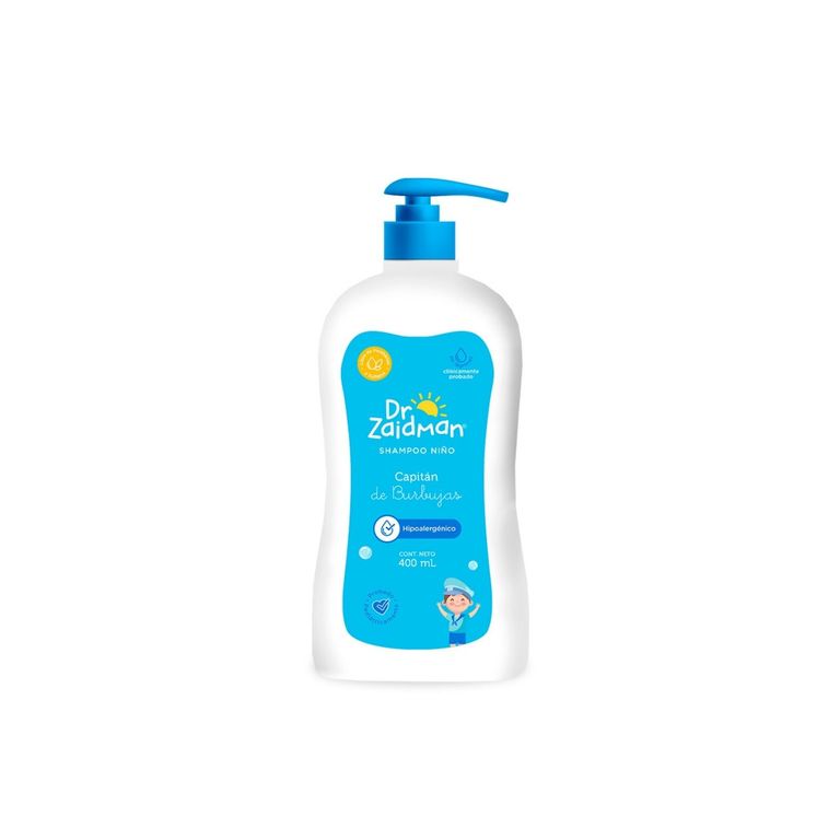Shampoo Dr Zaidman Niño Capitán de Burbujas Envase 400 mL