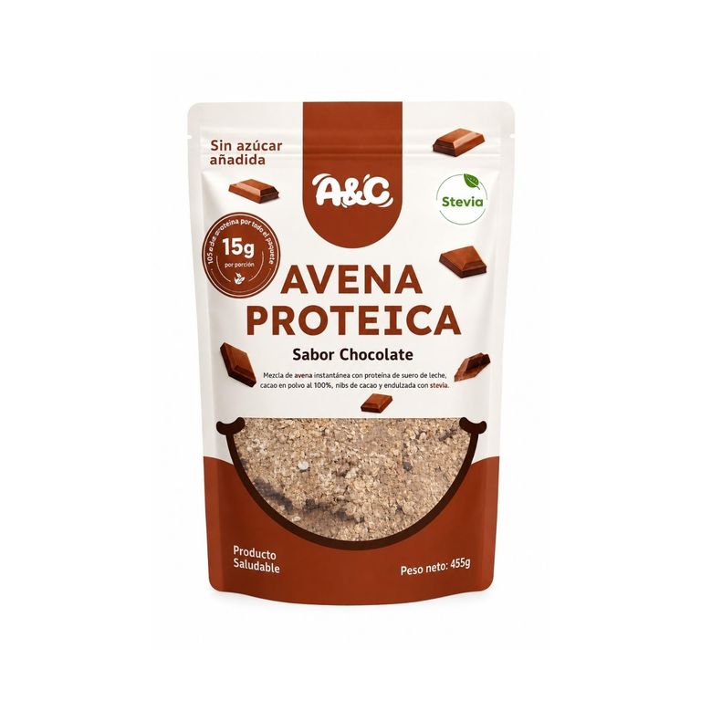 Avena Proteica Avena & Canela Sabor Chocolate Doypack 455 g