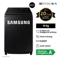 SAMSUNG - Lavadora AI Wash Ecobubble 19 Kg