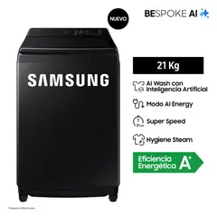 SAMSUNG - Lavadora Samsung WA80F21B9BPE Ai Wash Ecobubble 21Kg