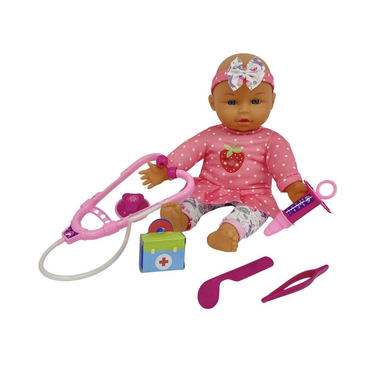 Muñeca con Sonido y Set de Doctor 28 cm
