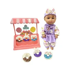 UNEEDA - Muñeca 28 cm con Carro de Donuts