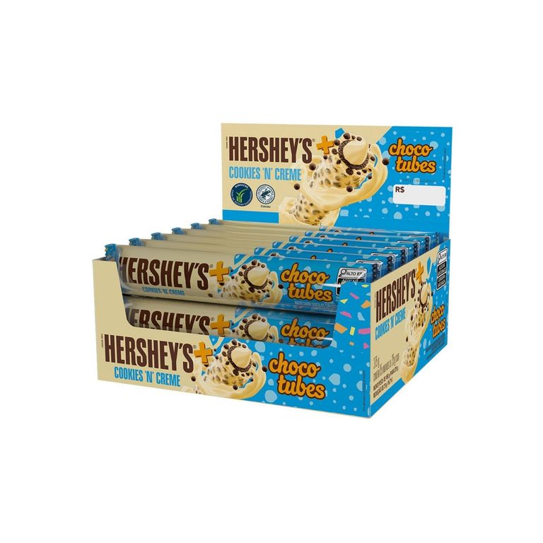Wafer Hersheys Chocotubes Cookies n Creme Display 15 Und