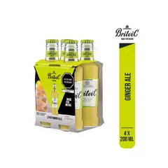 BRITVIC - Ginger Beer Britvic Pack 4 Botellas 200 mL