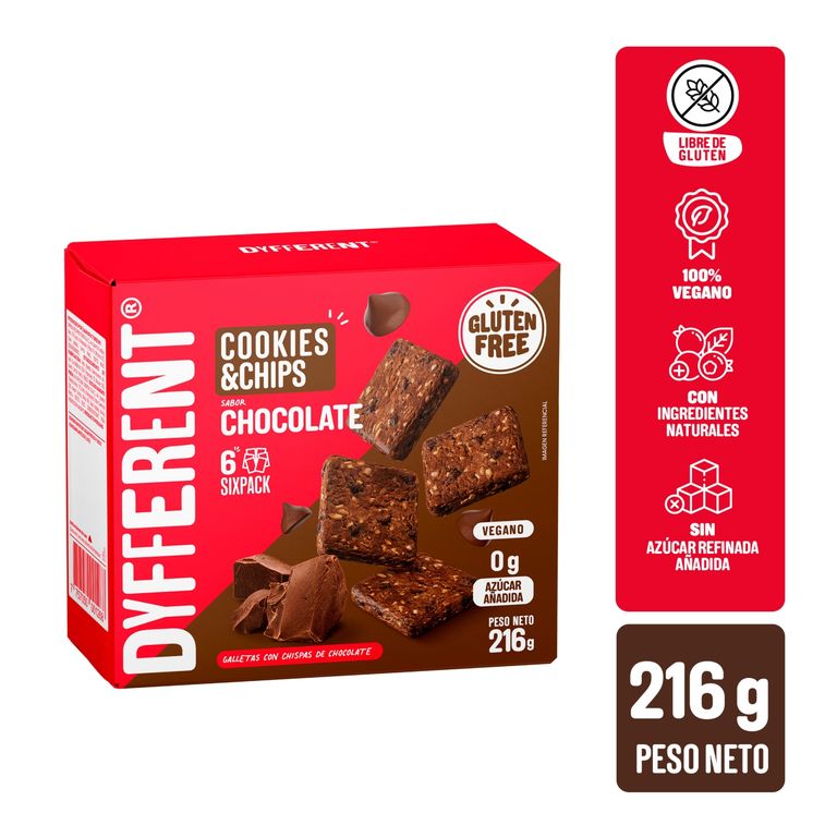 Galletas Dyfferent Cookies Chips Chocolate Caja 216 g