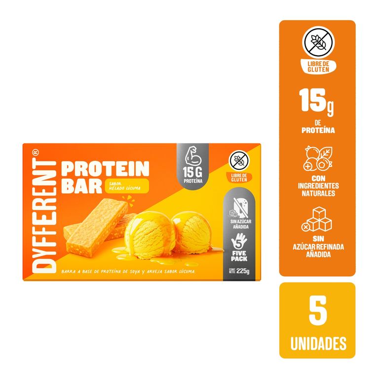 Barra Proteica Dyfferent Sabor Helado Lúcuma Caja 225 g