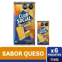 CLUB SOCIAL - Galleta Club Social Queso Sixpack 144 g