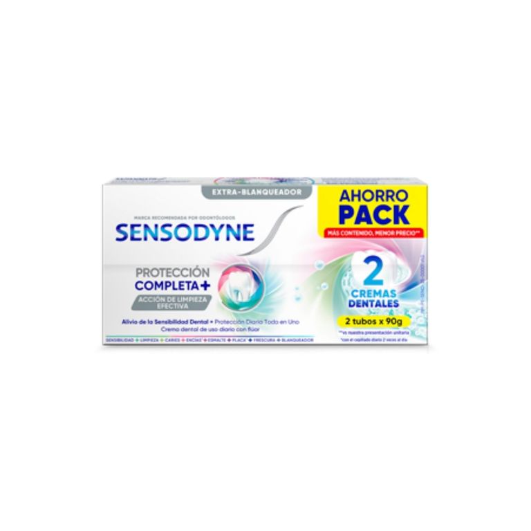 Crema Dental Sensodyne Protección Completa Pack 2 Cajas 90 g