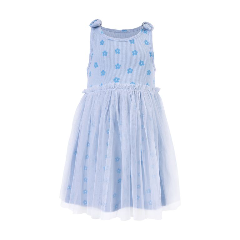 Vestido Rib Tul Bebé Niña