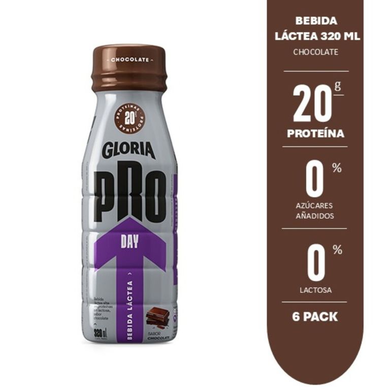 Bebida Láctea Gloria Pro Day Chocolate Botella 320 mL