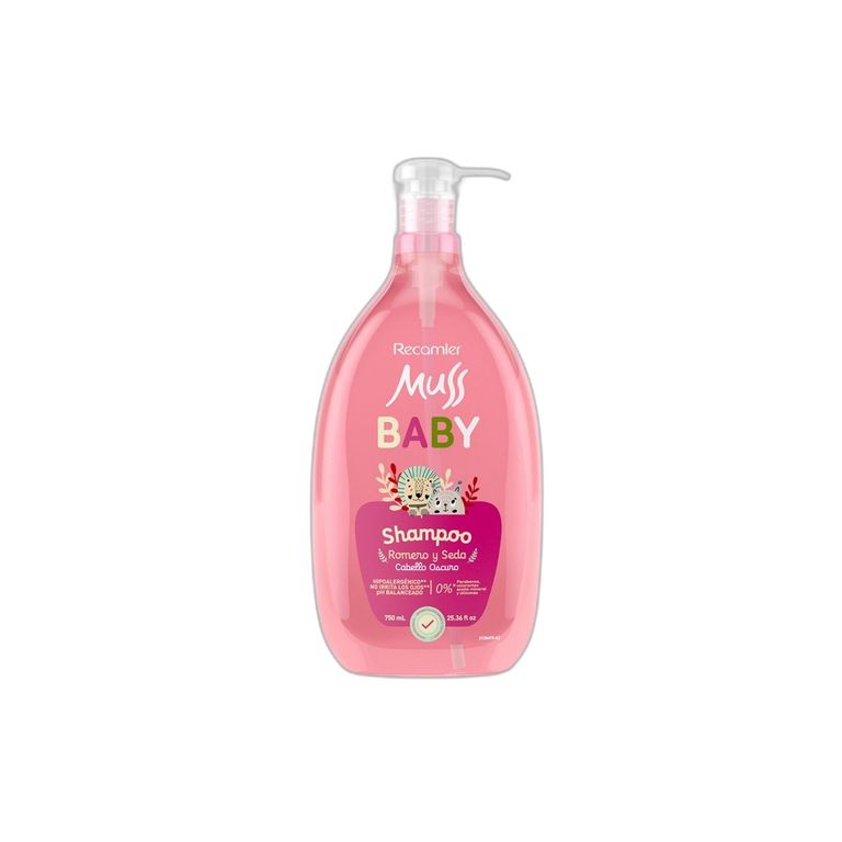 Shampoo Muss Baby Romero y Seda Envase 750 mL