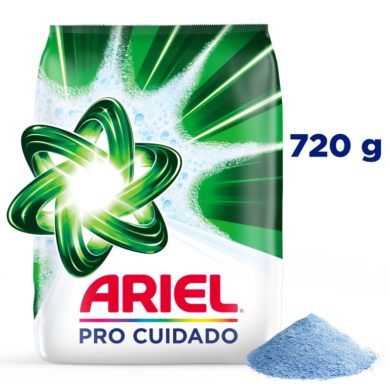 Detergente en Polvo Ariel Pro Cuidado Bolsa 720 g