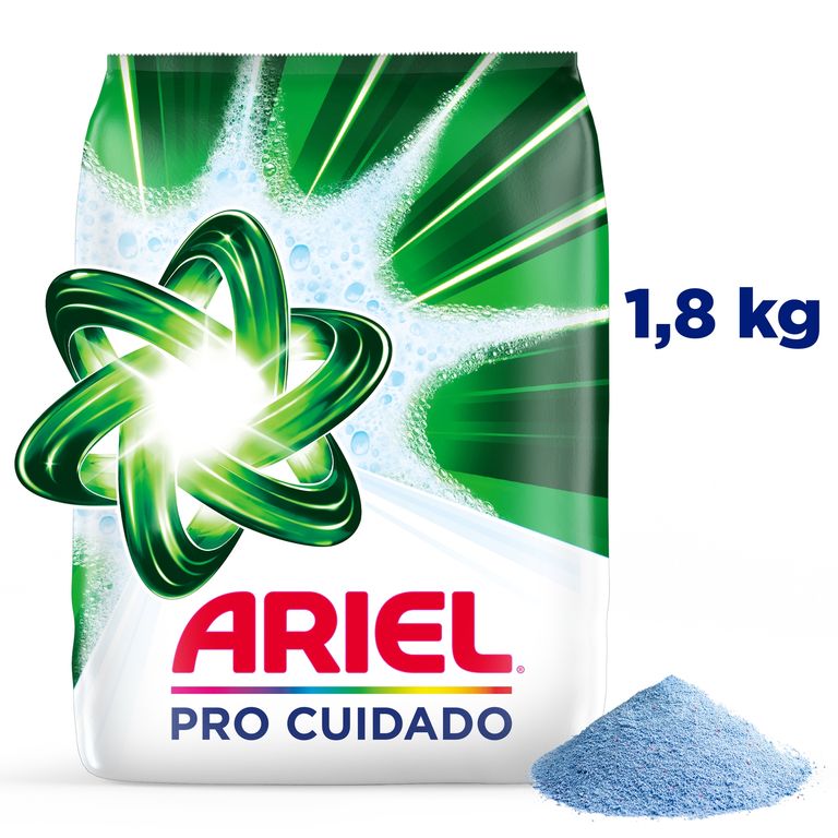 Detergente en Polvo Ariel Pro Cuidado Bolsa 1.8 Kg