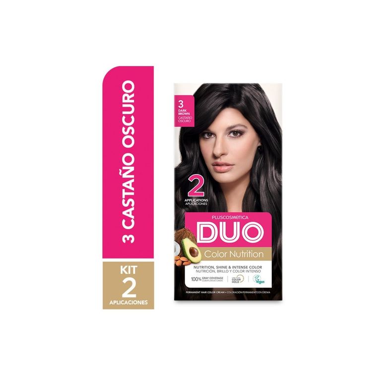 Tinte Duo Color Nutrition Tono 3 Castaño Oscuro