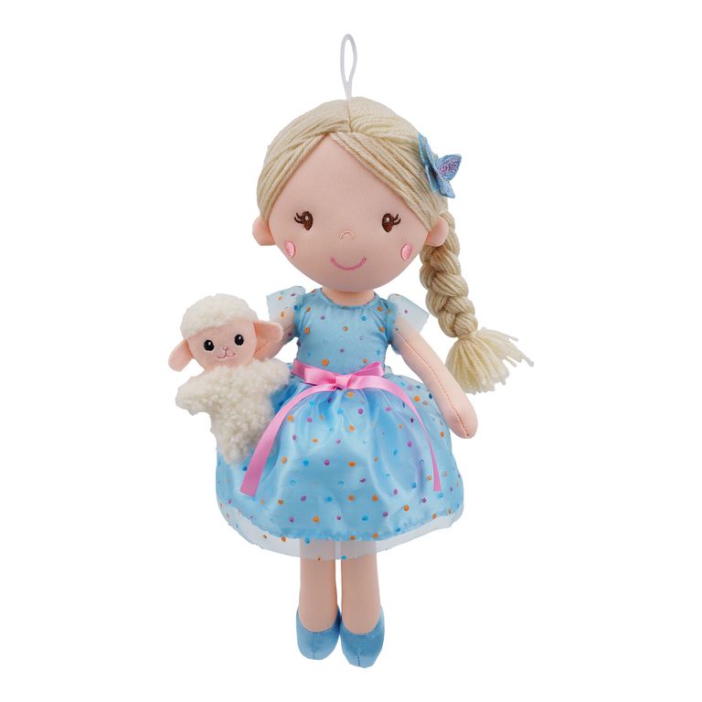 Muñeca de Trapo con Mascota Celeste 38 cm