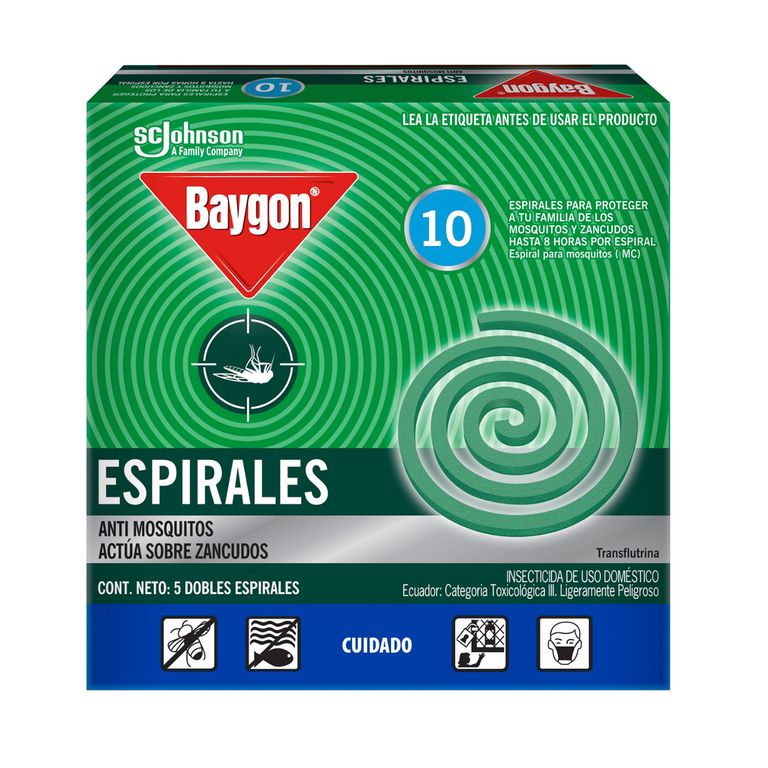 Espirales Insecticida Baygon Pack 10 Und
