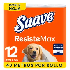 SUAVE - Papel Higiénico Suave Resistemax Pack 12 Und