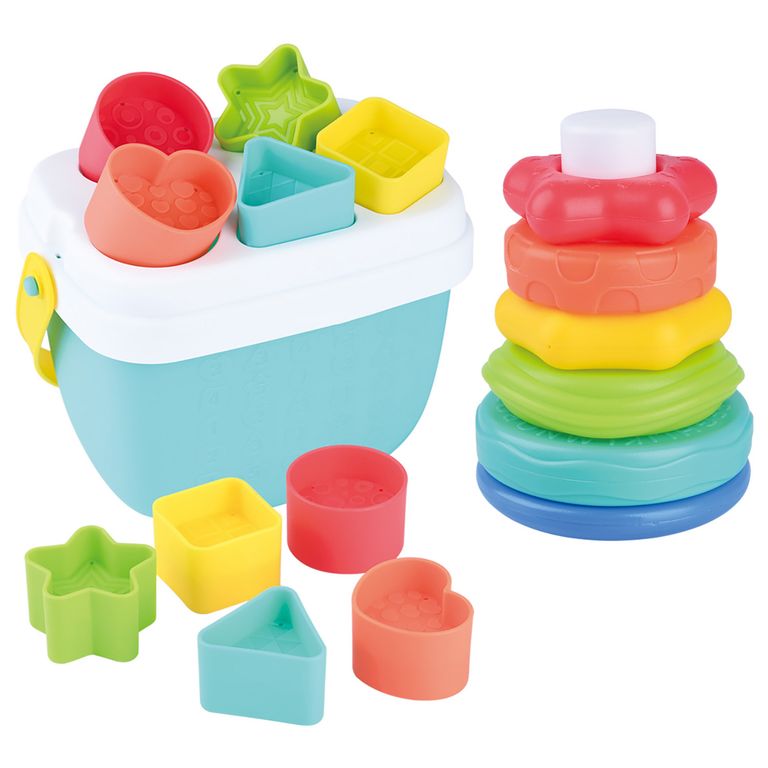 Set de Juego de Cubos y Torre Apilable