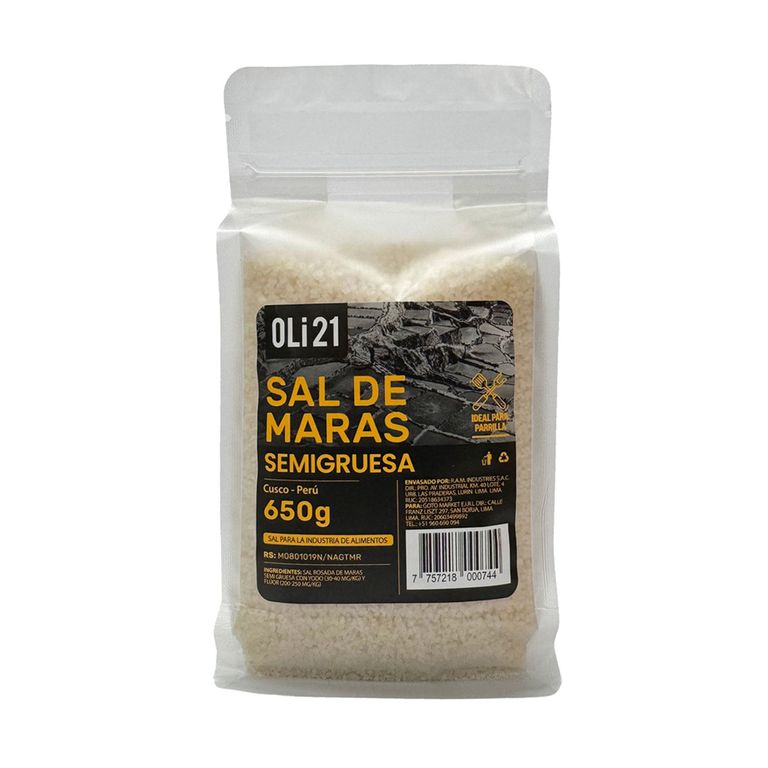 Sal de Maras Semigruesa Oli21 Envase 650 g