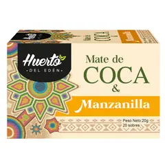 HUERTO DEL EDEN - Infusión Manzanilla Huerto del Edén Pack 20 Und 20 g