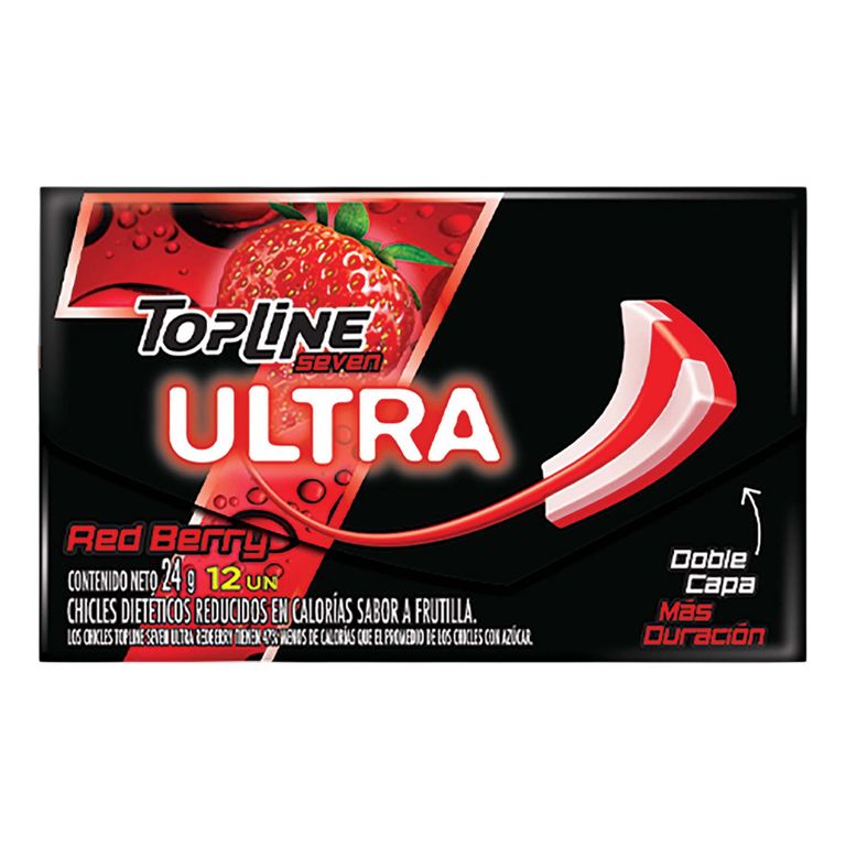 Chicle Frutilla Topline Und 24 g