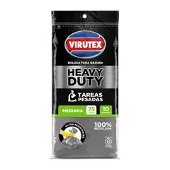 VIRUTEX - Bolsa Basura Plana Reforzada Virute Pack 10 Und  75 L